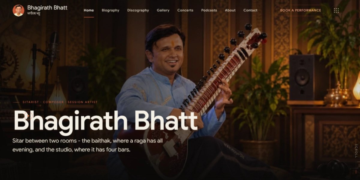 Bhagirath Bhatt - Sitarist - Portfolio